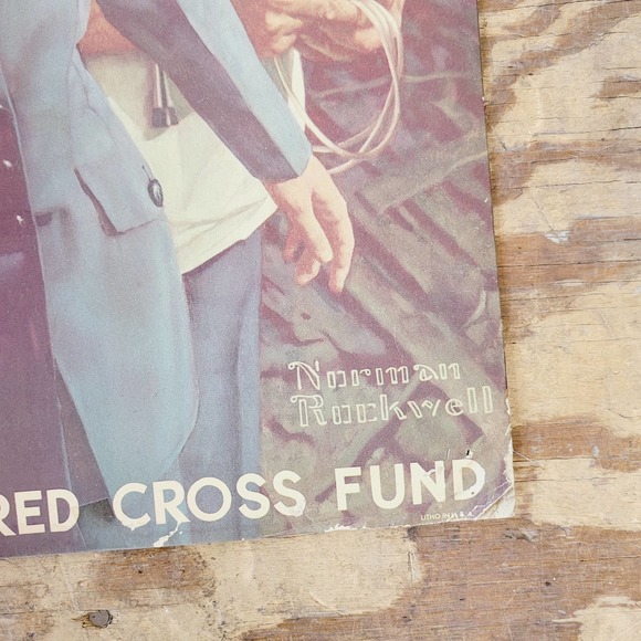 1951 WWII Mobilize for Defense Red Cross War Fund Poster Original - Picture 4 of 9